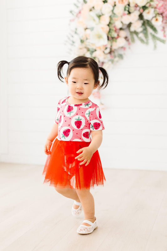 Strawberry Fields Tutu Bodysuit